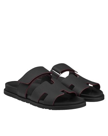 Hermes Unisex Chypre Sandal Black