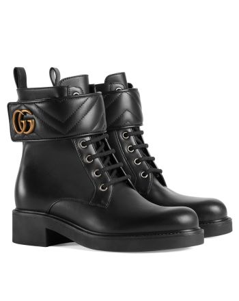 Gucci Women's Ankle Boot With Double G 670397 Black