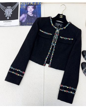 Chanel Women's Gem-embellished Jacket Black