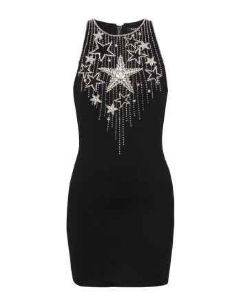 Balmain Women's Stars Embroidered Short Dress