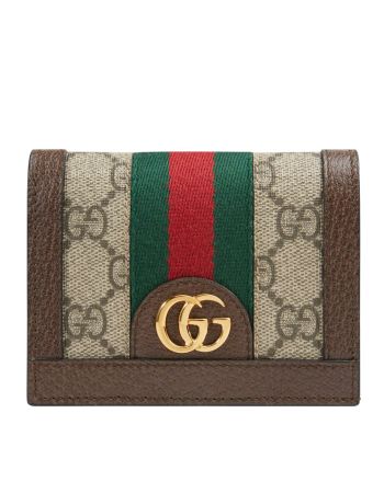 Gucci Ophidia GG card case 523155 Dark Coffee